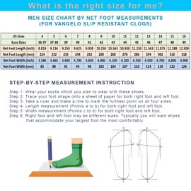 VANGELO Professional Slip Resistant Clog Waterproof Men Work Shoe Nurse Shoe Chef Shoe Carlisle Lime Men Size 15