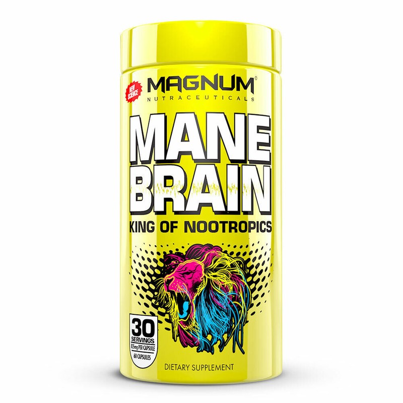 Magnum Nutraceuticals Mane Brain Nootropics Lion's Mane Theanine 02/2026EXP