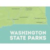 Best Maps Ever Washington State Parks Checklist Map 18x24 Poster