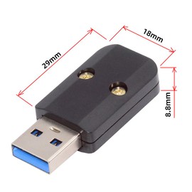 cablecc 5Gbps DIY OEM USB 3.0 Type-A Male Plug Connector Solder Type with Aluminum Alloy Shell Black Customization for 6.0mm Cable