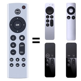 Universal Replacement Remote for Apple TV 4K/ Apple TV Box Gen 1 2 3 4/ Apple TV HD A1469 A1378 A1218 A2843 A2737 A2169 A1842 A1625 A1427 (No Voice Function)