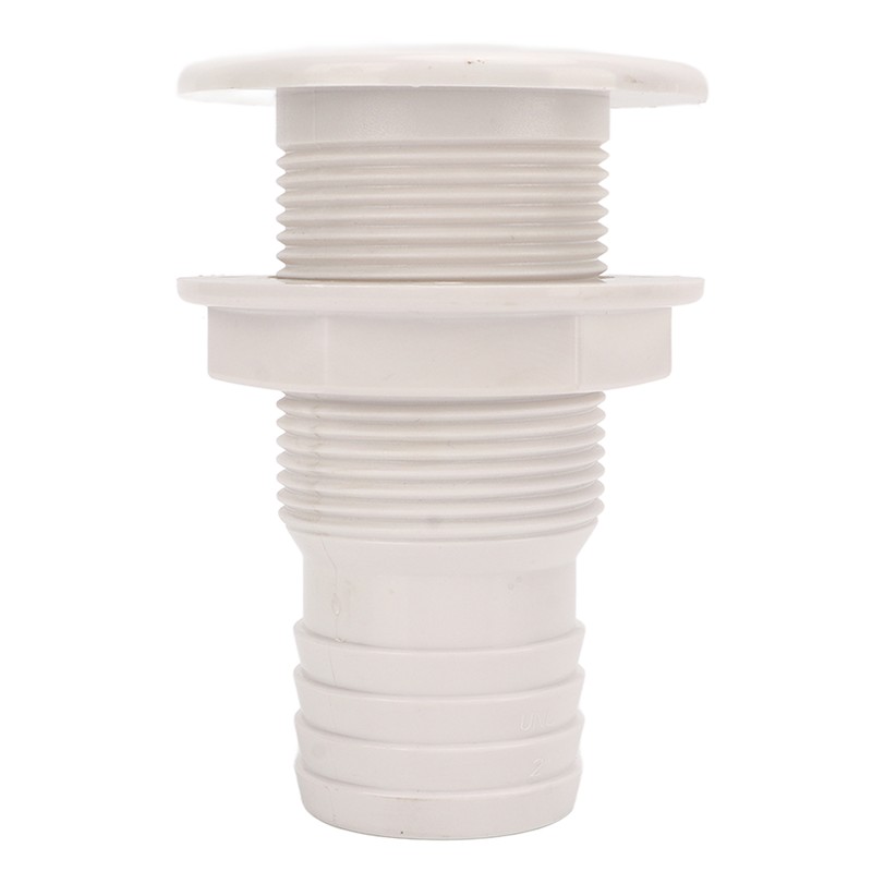 2in Through Hull Fitting Straight Drain Hose Polypropylene Inner Beam