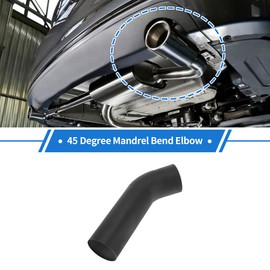 HEROFFIX 2.75" OD 45 Degrees Mandrel Bend Elbow T304 Stainless Steel Exhaust Tube Pipe Piping Sandblasting Black 1 Pcs