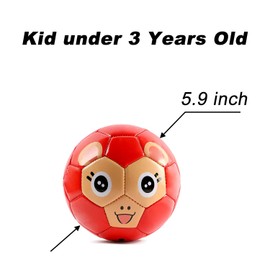 ABAJI Soccer Ball Fox Size 2 PU Surface Tight Weaved Vivid Color with Pump and Needle Suitable for Training Practice or Gift