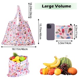 QZDAFFIC 8 Pack Reusable Shopping Bags, Extra Large 50LBS Foldable Grocery Bags with Handle, Cute Tote Bags, Durable Washable Bulk Tote Pouch Shopper Bags for Groceries Storage