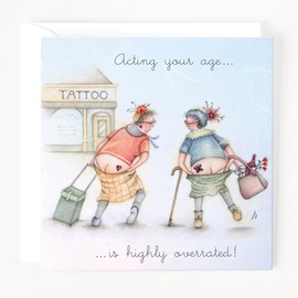 Berni Parker Old Friend Card - Acting your age is highly overrated