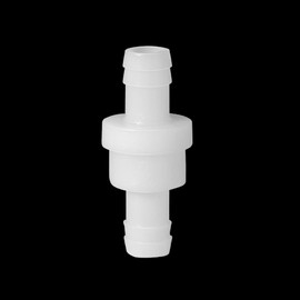 Feelers 1/2" (12MM) One Way Inline Check Valve Non-Return One-Way Air Water Gas Check Valve Ozone Resistance PVDF, Pack of 1