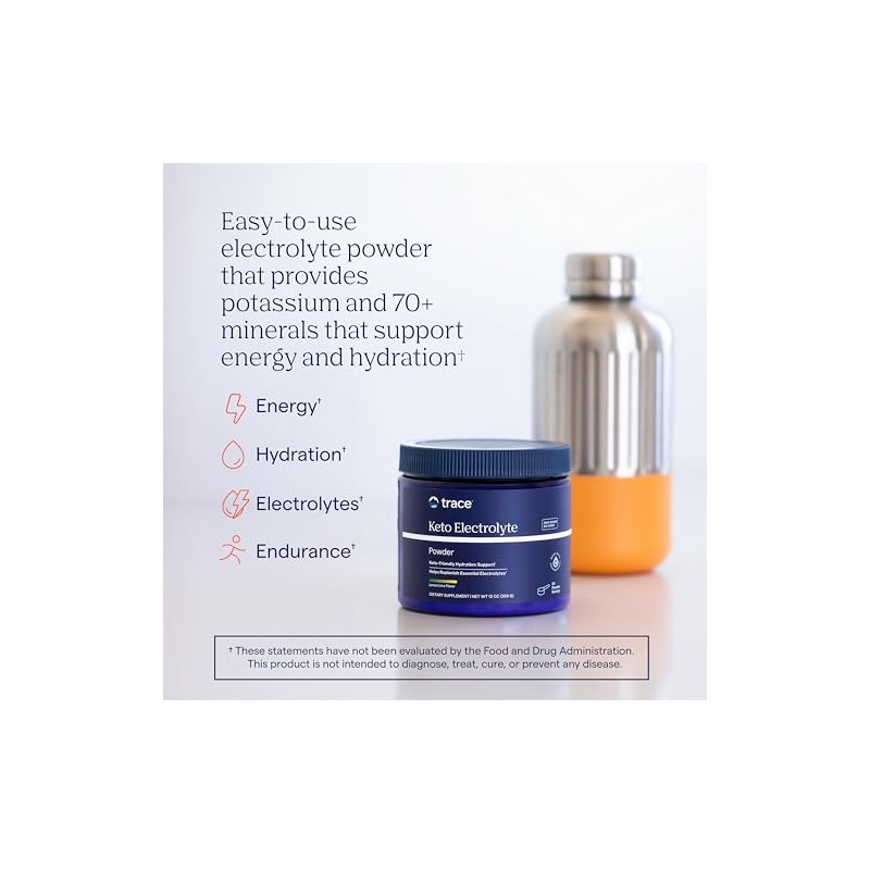 Trace Minerals Keto electrolitos cetogénicos en polvo, Naranja, 369 g