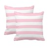 Leaveland Pink and White Stripe Set of 2 20x20 Inch