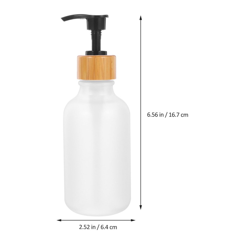 FOMIYES 2pcs Refillable Pump Bottles Liquid Dispensers for Lotion Shampoo
