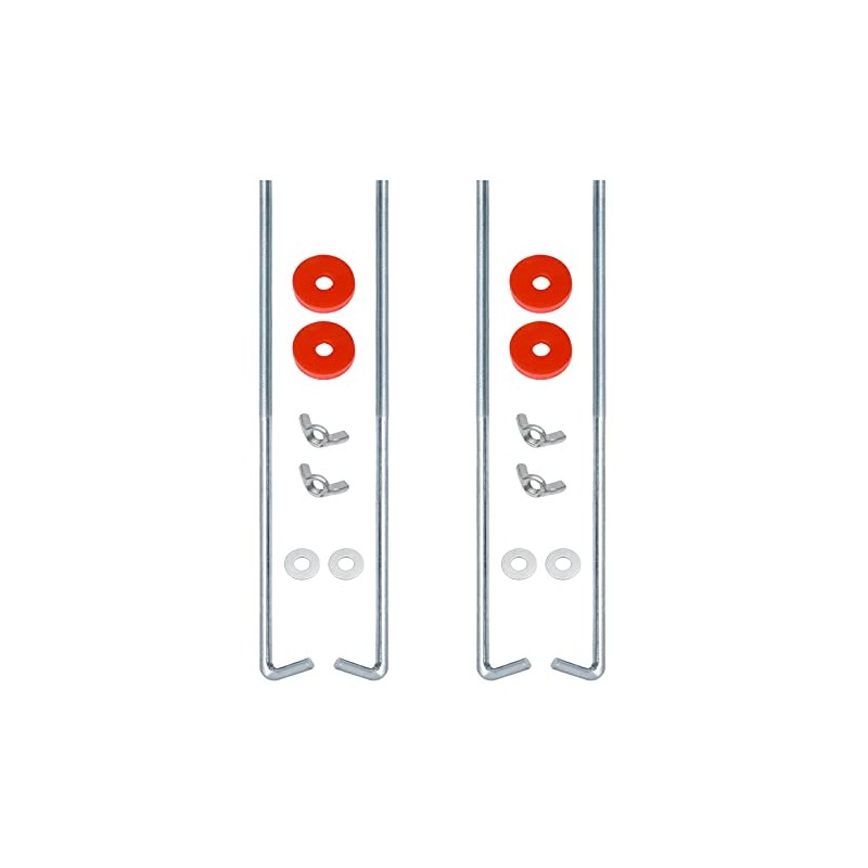 Ampper Battery Hold Down Clamp, Stainless Steel J Hook Battery