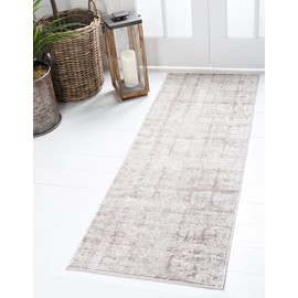 Unique Loom Uptown Collection Area Rug - Lexington Avenue (2' 2" x 6' 1" Runner, Beige/ Ivory)