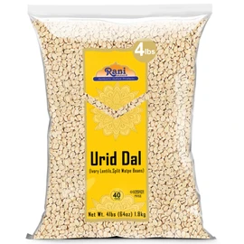 Rani Urid/Urad Dal (Split Matpe Beans Skinless) Indian Lentils 64oz (4lbs) 1.81kg Bulk ~ All Natural | Gluten Friendly | Non-GMO | Kosher | Vegan | Indian Origin
