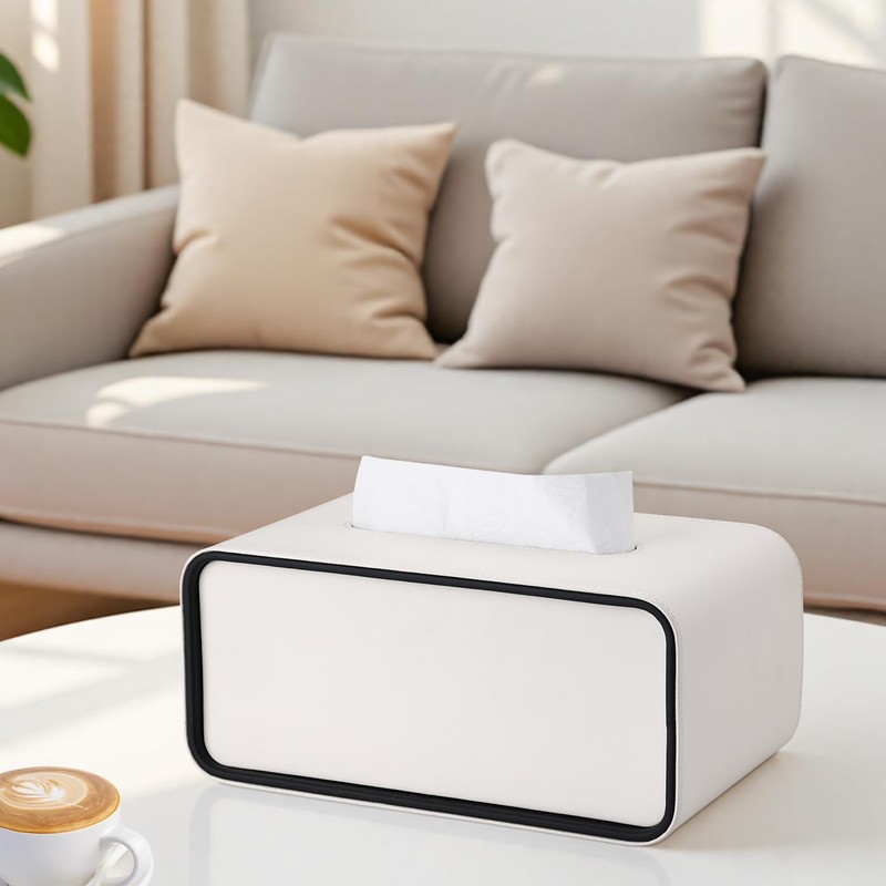 Tissue Case, KINGFOM Elegant Design Leather Tissue Box Tissue Cover