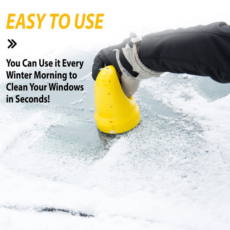 ZONETECH Electric Snow Ice Scraper USB Rechargeable - Premium Quality