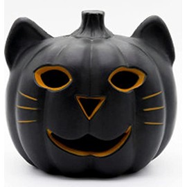 8" Battery Operated Jack-O-Lantern Cat