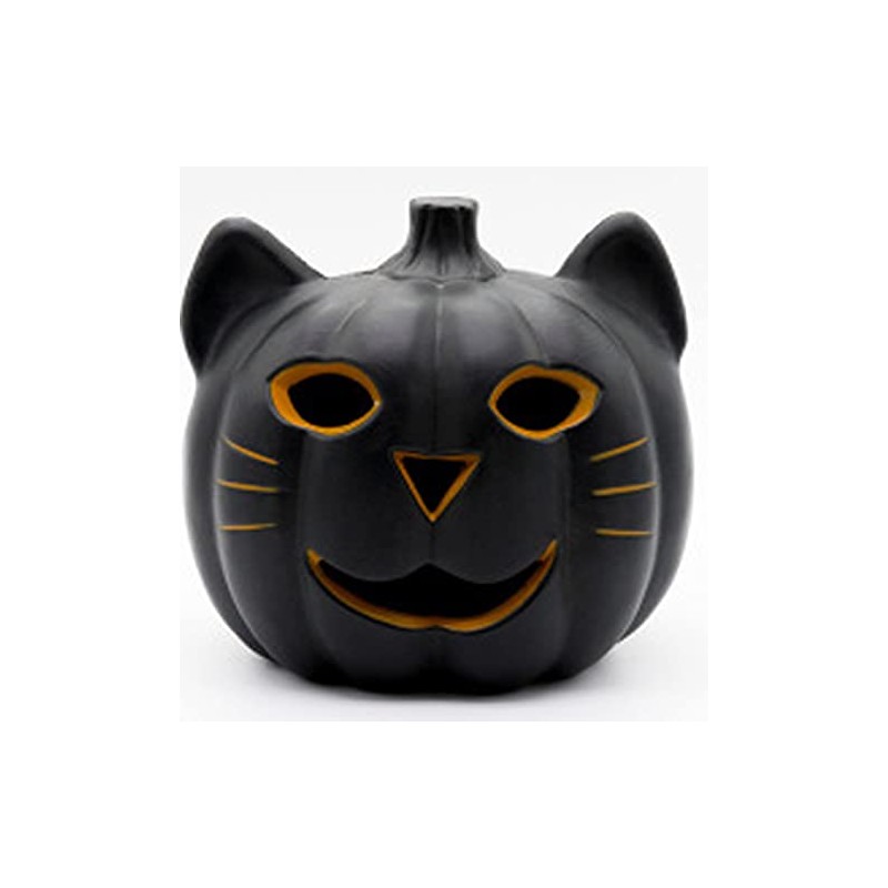 8" Battery Operated Jack-O-Lantern Cat