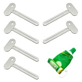 Eupneicu Tube Squeezer Metal [Pack of 6], Tube Squeezer, Stainless Steel, Tube Squeezer, For All Tubes Toothpaste Hair Gel Hand Cream Cosmetics