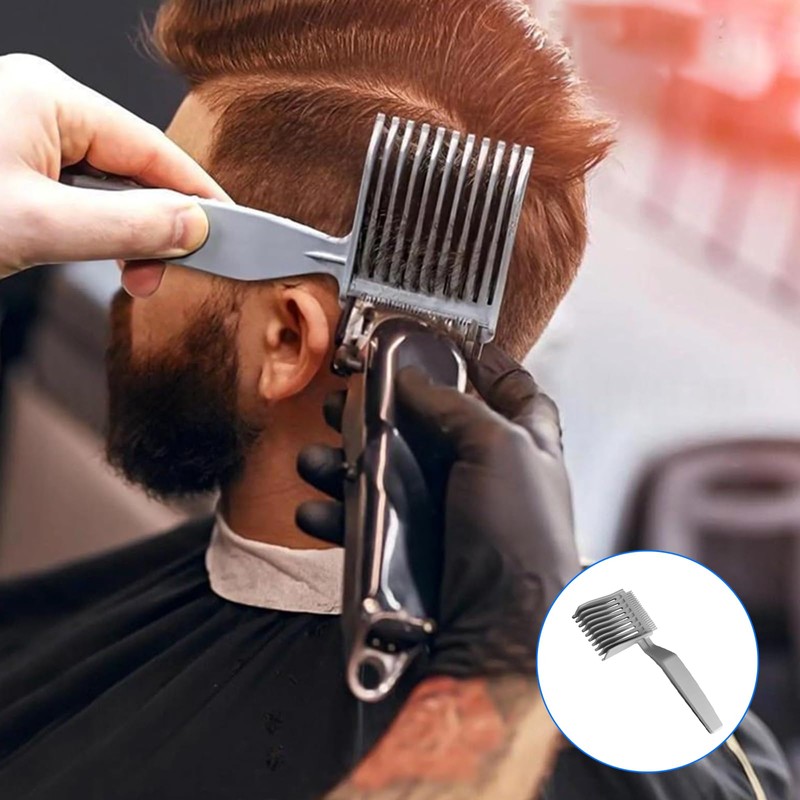 XIJIANG Fade Comb, Trimming Comb, Barber Cute, Men's Comb, Curved