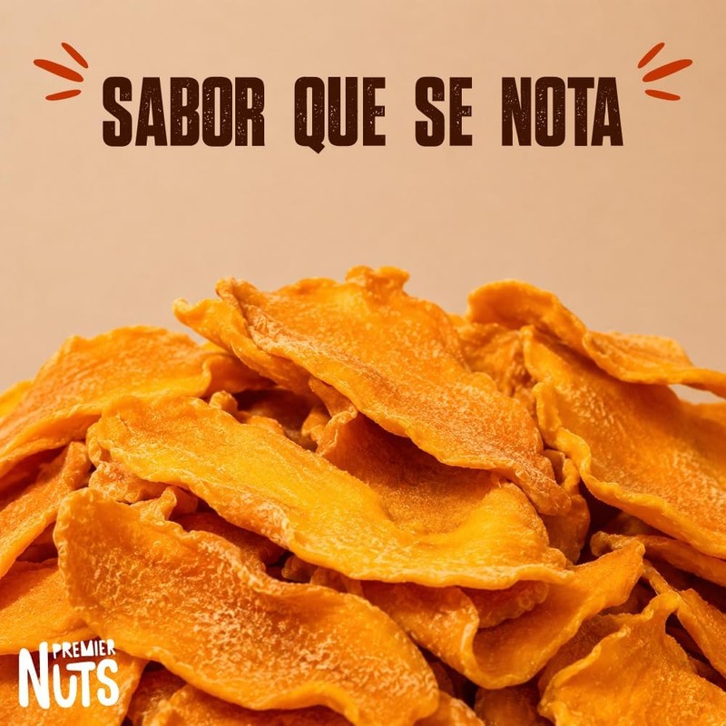 Premier Nuts - Mango Deshidratado - 100% Natural - Rebanadas