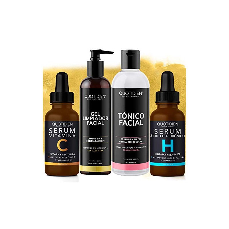 Kit Pasos Quotidien Limpiador Facial 235 Tónico 350 Serum Vitamina
