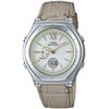 Casio Watch Wave Sceptor LWA-M160 Leather, beige (taupe), Radio watch