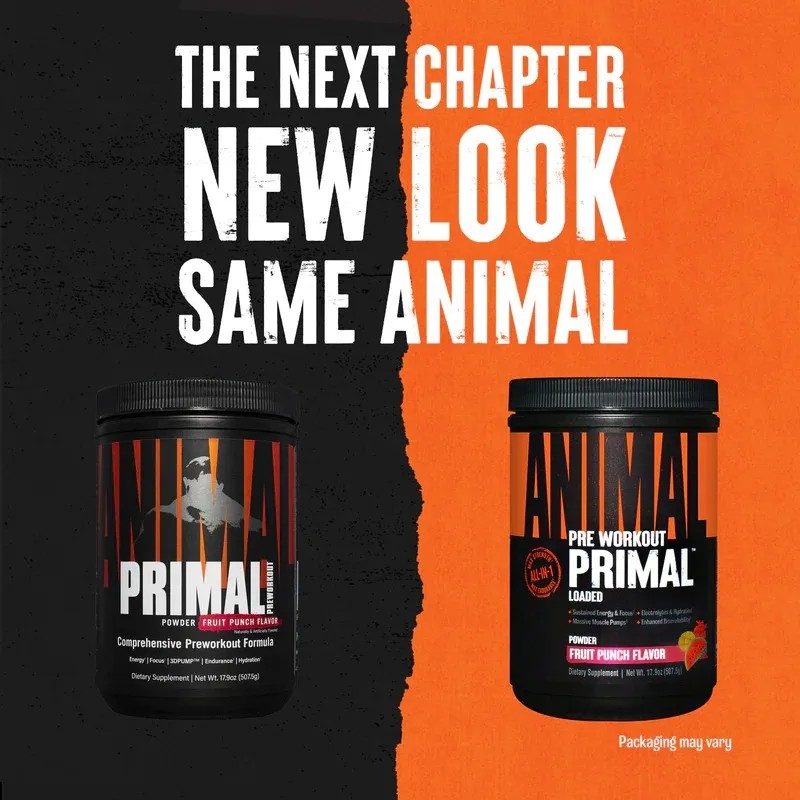 Pre Entreno Universal Animal Primal 25 Servicios L Ponche De