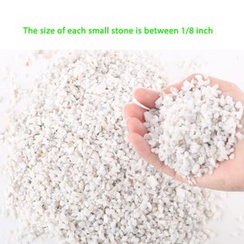 Avalution 6mm-8mm White Gravel Succulents and Cactus Bonsai DIY Projects Rocks White Onyx Plant Rocks Garden Outdoor Indoor Gravel for Fairy Gardening Top Dressing-7LB