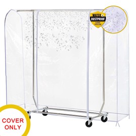 Ruibo - Funda transparente para perchero con 2 cremalleras duraderas, impermeable, protector a prueba de polvo (S:47 x 20 x 60 pulgadas)