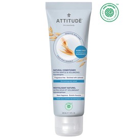 ATTITUDE Fragrance Free Conditioner, Hair Conditioner for Sensitive Skin, Extra Gentle & Volumizing Unscented Conditioner, With Soothing Oatmeal, EWG Verified, Fragrance Free, 8.1 Fl. Oz