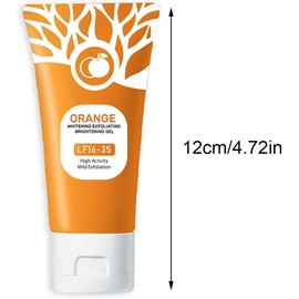 Gel de exfoliación naranja, limpieza profunda LF16-35, exfoliador facial hidratante para todos los tipos de piel (2PC)