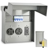 RV Electrical Panel with Breaker, Temporary Power RV Outlet Box