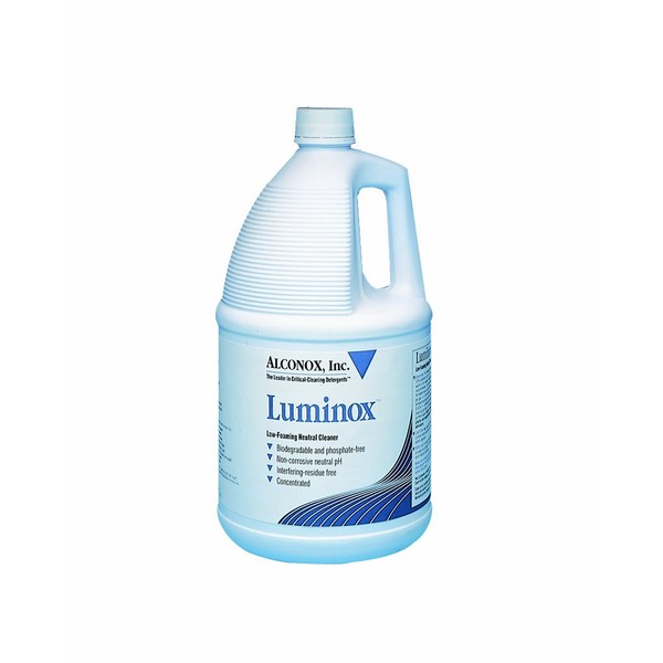 Alconox 1901 Luminox Low-Foaming Neutral Cleaner, 1 gallon Plastic Bottle