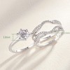 Wuziwen Wedding Rings for Women Solitaire Ring Enhancer for Engagement