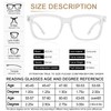 AEZUNI Large Square Reading Glasses Women Clear Frame Readers 1.0