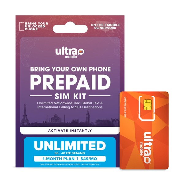 $49/mo. Ultra Mobile Prepaid Phone Plan with Unlimited Talk, Text,