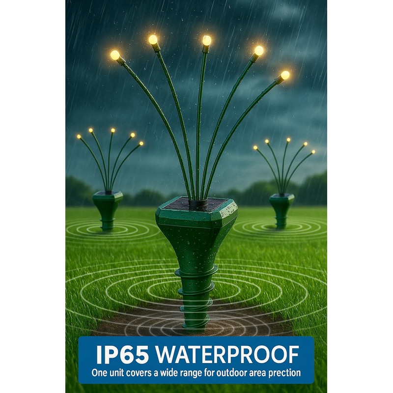 Mole Repellent with Swaying Lights Solar Powered 2 Pack -