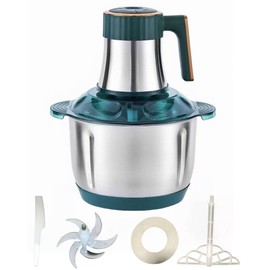 KabFbit 5L Electric Meat Grinder, Stainless Steel Dough Machine, 500w Powerful Food Processing Machine, Used For Dough Mixing, Onion, Meat, Nuts, Fruits, Garlic And Vegetables