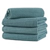 MICROFI Microfiber Waffle Hand Towels, 4 Pieces, Soft, Absorbent, Fast