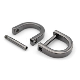 CRAFTMEMORE 5/8 Inch (Inside Width) D-Rings with Closing Screw Shackle Key Holder Horseshoe U Shape Dee Ring DIY Leather Craft Purse Replacement 4 pcs (Gunmetal)