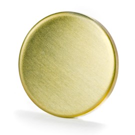 MICAIKEM 1Inch/25mm Brass Blanks 3mm Thick Round Ball Markers Coin Tags Finished Supper Thick for Engraving and Metal Stamping. Pack of 10