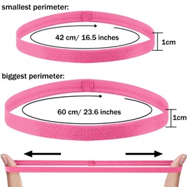 Duufin 20 Pieces Elastic Sport Headbands Non Slip Grip Elastic Headband Thin Colorful Workout Headbands for Women Men and Girls, 20 Colors