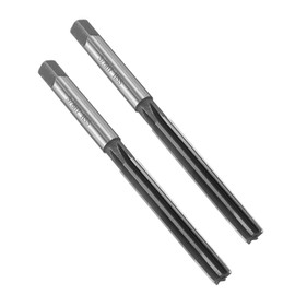 sourcing map Chucking Reamer 3/8" H7 High Speed Steel Lathe Machine Reamer 6 Straight Flutes Straight Shank Milling Cutter Tool for Metal Wood Hole Reaming 2 Pcs