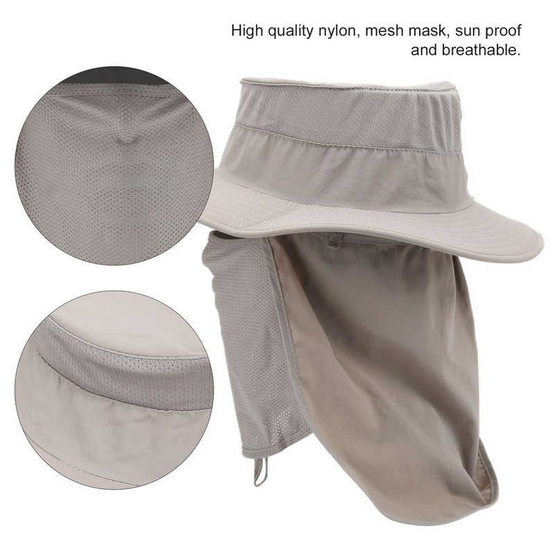Fishing Hat Nylon Breathable Sun Protection Caps with Neck Flap