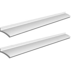 Hicarer 2 Pcs 52 Inch Door Rain Drip Cap Guard Exterior Anodized Aluminum Overall Height 1-1/2 Inches Overhead Drip Edge Flashing Weather Stripping Window Deflector Home Top Roof Rain Diverter