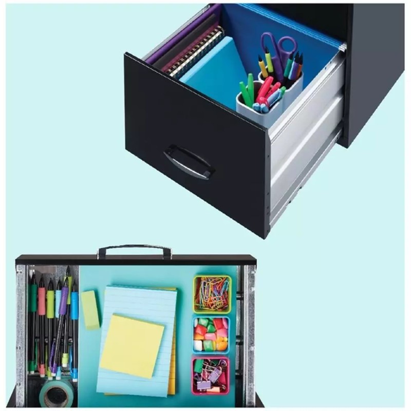 Hirsh Industries LLC Space Solutions 18"D 3 Drawer Metal Organizer
