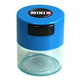 Minivac - 10g to 30 grams Airtight Multi-Use Vacuum Seal Portable Storage Container for Dry Goods, Food, and Herbs - Light Blue Clear
