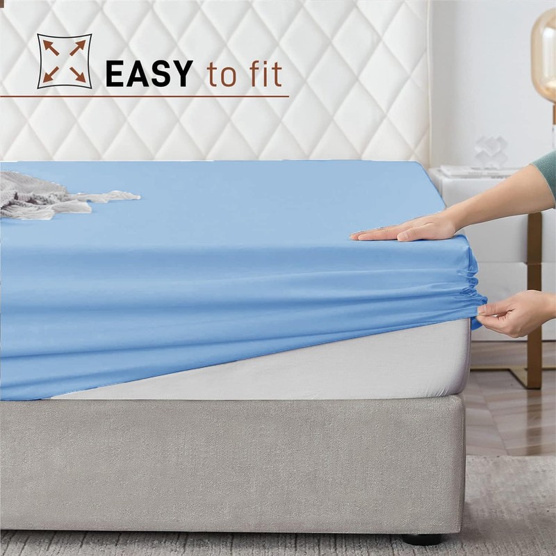 AR Ware Fitted Sheet Single Bed 100% Egyptian Cotton 300
