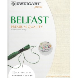 Precut Zweigart Belfast 32 Count Soft Ivory 3609/99. Needlework Canvas, Cross Stitch Fabric, Embroidery Canvas 100% Linen