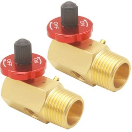 Qolekog Air Tank Manifold with Shut Off Valve Relief Valve Fill Port 1/2"NPT Tank, 1/4"NPT Hose, 1/8"NPT Gauge For Air Compressor Portable Carry Tank (2Pcs), 01612-Q1-ATMD